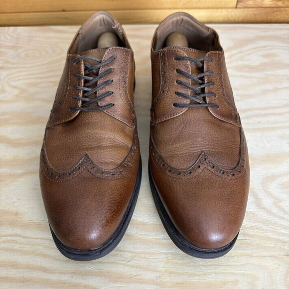 ALDO Mens Brown leather Oxford Dress Shoes Lace Up Size 10.5 EUC - Picture 2 of 5